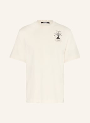 Jacquemus Tričko Le Tshirt Palmier krémová / tmavě hnědá