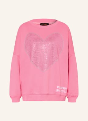 Miss Goodlife Sweatshirt Mit Schmucksteinen pink