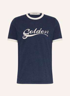 Golden Goose Tričko tmavě modrá / krémová
