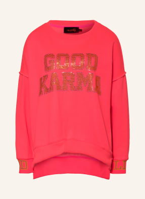 Miss Goodlife Oversized-Sweatshirt Mit Schmucksteinen pink