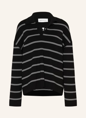 Ami Paris Polokošile V Oversized Střihu černá / bílá