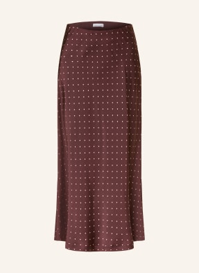 Mrs & Hugs Saténová Sukně hnědá / růžová