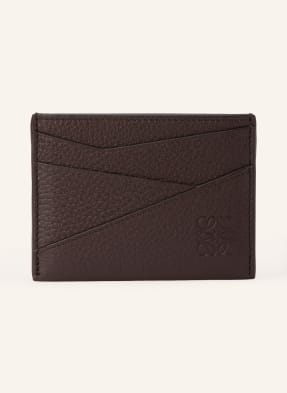 Loewe Pouzdro Na Karty Puzzle Edge tmavě hnědá