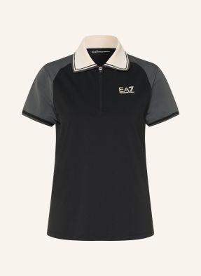 ea7 Emporio Armani Funkční Polokošile černá / tmavě šedá / bílá