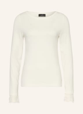 Monari Longsleeve Mit Spitze weiss