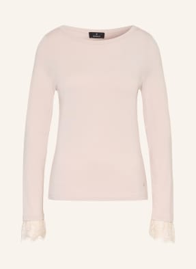 Monari Longsleeve Mit Spitze rosa