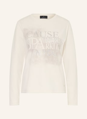 Monari Sweatshirt Mit Schmucksteinen weiss