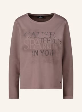 Monari Sweatshirt Mit Schmucksteinen beige