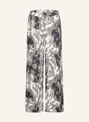 Monari Kalhoty černá / khaki / bílá