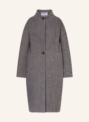 Essentiel Antwerp Oversized Kabát Kabala tmavě šedá / světle šedá