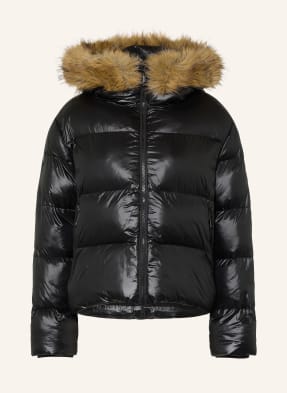 Darling Harbour Steppjacke Mit Kunstfell schwarz