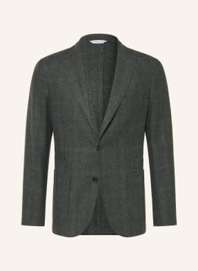 Boglioli Flanelové Sako Extra Slim Fit tmavě zelená / šedá