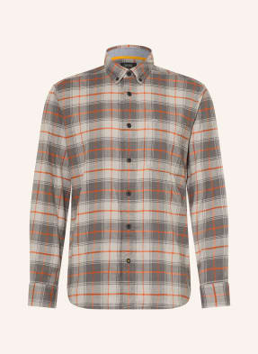 Camel Active Košile Regular Fit šedá / tmavě šedá / oranžová