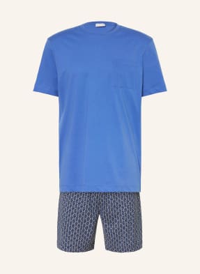 Mey Krátké Pyžamo Ze Série Blue Chains modrá / tmavě modrá / bílá