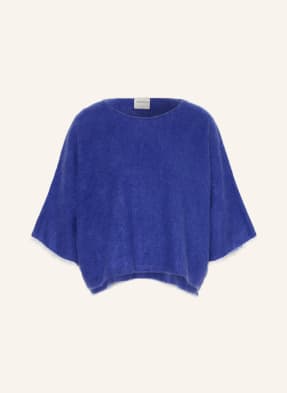 Oui Cashmere-Pullover Mit 3/4-Arm blau