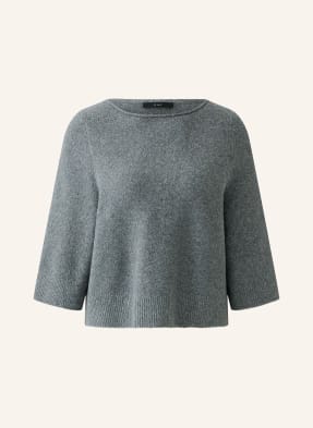 Oui Pullover Mit 3/4-Arm grau