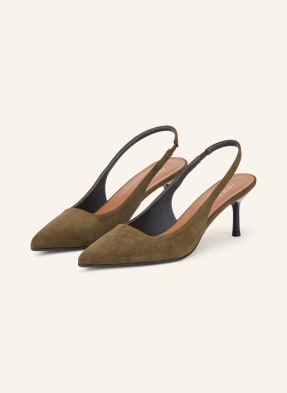 Jonak Slingpumps Diamantine tmavě zelená