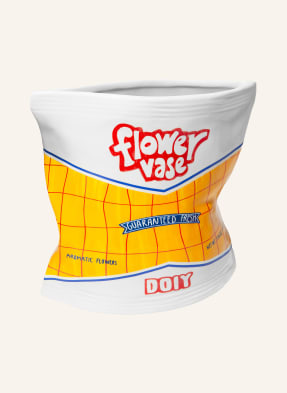 Doiy Váza Corner Shop krémová / tmavě červená / tmavě žlutá