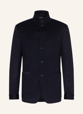 Zegna Kašmírové Sako Regular Fit tmavě modrá