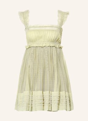 Allsaints Kleid Angela Im Materialmix Mit Rüschen gruen