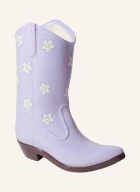 Doiy Váza Rodeo Cowboy Boot světle fialová / žlutá / bílá