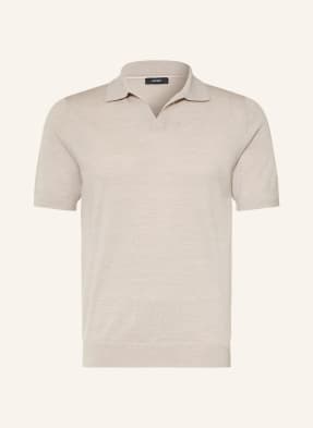 Reiss Strick-Poloshirt Duchie Aus Merinowolle grau