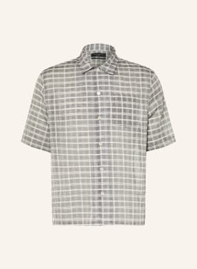 Allsaints Košile S Krátkým Rukávem Sandy Comfort Fit šedá / bílá