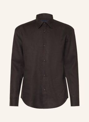 Boss Leinenhemd Cruz Comfort Fit braun