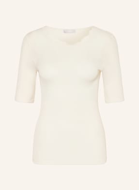 Hanro Tričko Woolen Lace S Hedvábím krémová