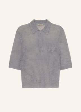 Allsaints Úpletové Tričko Anabel S Mohérem tmavě modrá