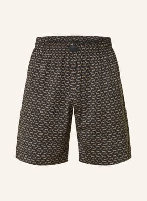 Mey Schlafshorts Serie Gallop Club schwarz