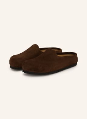 Birkenstock Pantofle Amsterdam Wrapped tmavě hnědá