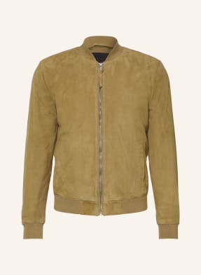 Allsaints Lederjacke Morten gruen