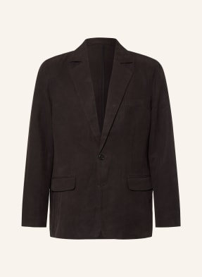 Allsaints Sako Marko Regular Fit Z Lnu tmavě hnědá