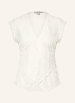 Allsaints Spitzentop Vera In Wickeloptik weiss