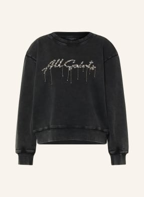 Allsaints Mikiny Pippa S Ozdobnými Kamínky A Flitry černá / stříbrná