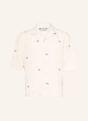 Allsaints Resorthemd Feline Oversize Fit Mit Leinen beige