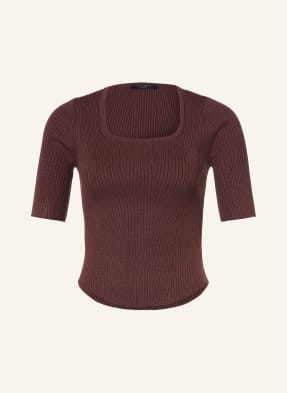 Allsaints Úpletové Tričko Cruz Hally hnědá