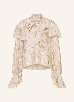 Allsaints Blusenshirt Heba Mit Volants Und Abnehmbarer Schluppe weiss