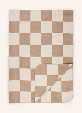 Pad Pléds Chess světle hnědá / béžová
