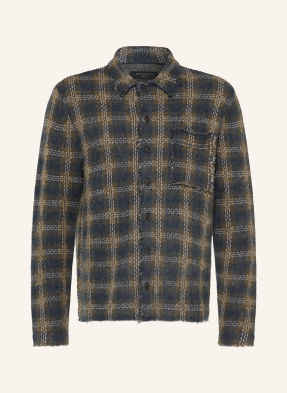 Allsaints Pletená Košile Menard Regular Fit tmavě modrá / režná / khaki