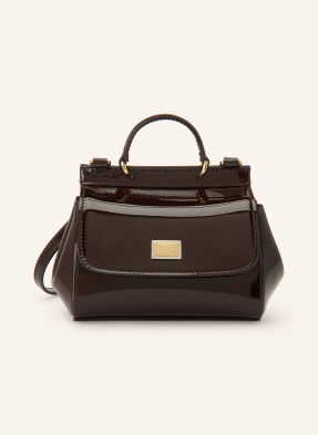 Dolce & Gabbana Kabelka Sicily tmavě hnědá / zlatá
