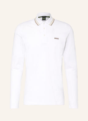 Boss Piqué-Poloshirt Plisy Regular Fit weiss