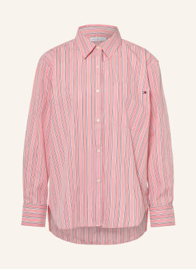 Tommy Hilfiger Košilová Halenka růžová / tmavě šedá / bílá