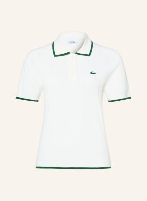 Lacoste Funkční Polokošile bílá / tmavě zelená