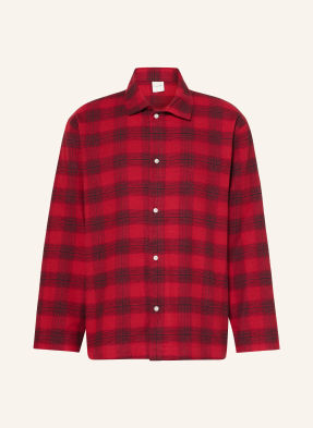Calvin Klein Pyžamová Košile Flannel Sleep Z Flanelu červená / černá