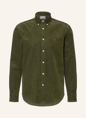 Tommy Hilfiger Manšestrová Košile Regular Fit zelená