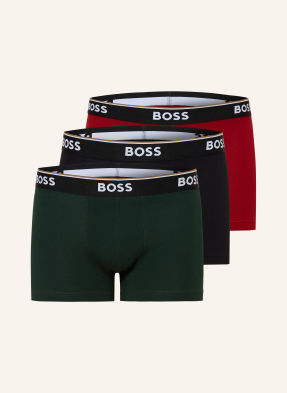 Boss 3 Kusy Boxerek Power tmavě zelená / červená / černá