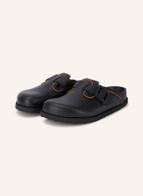 1774 Birkenstock Mules Boston Leather Buckle černá / koňaková