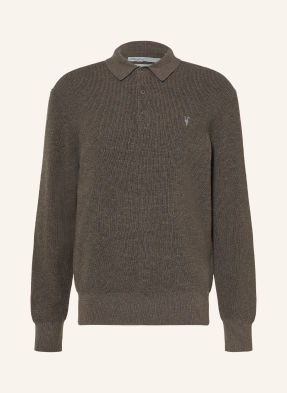 Allsaints Pletené Polo Tričko Aspen tmavě zelená